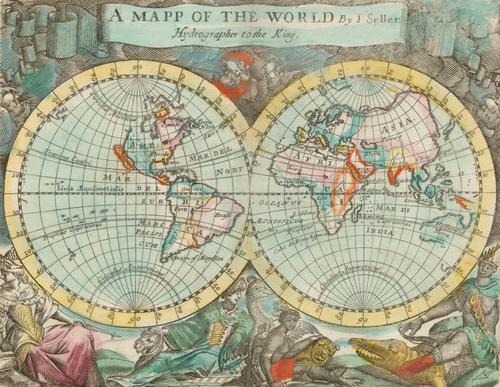 Antique map by J. Seller
