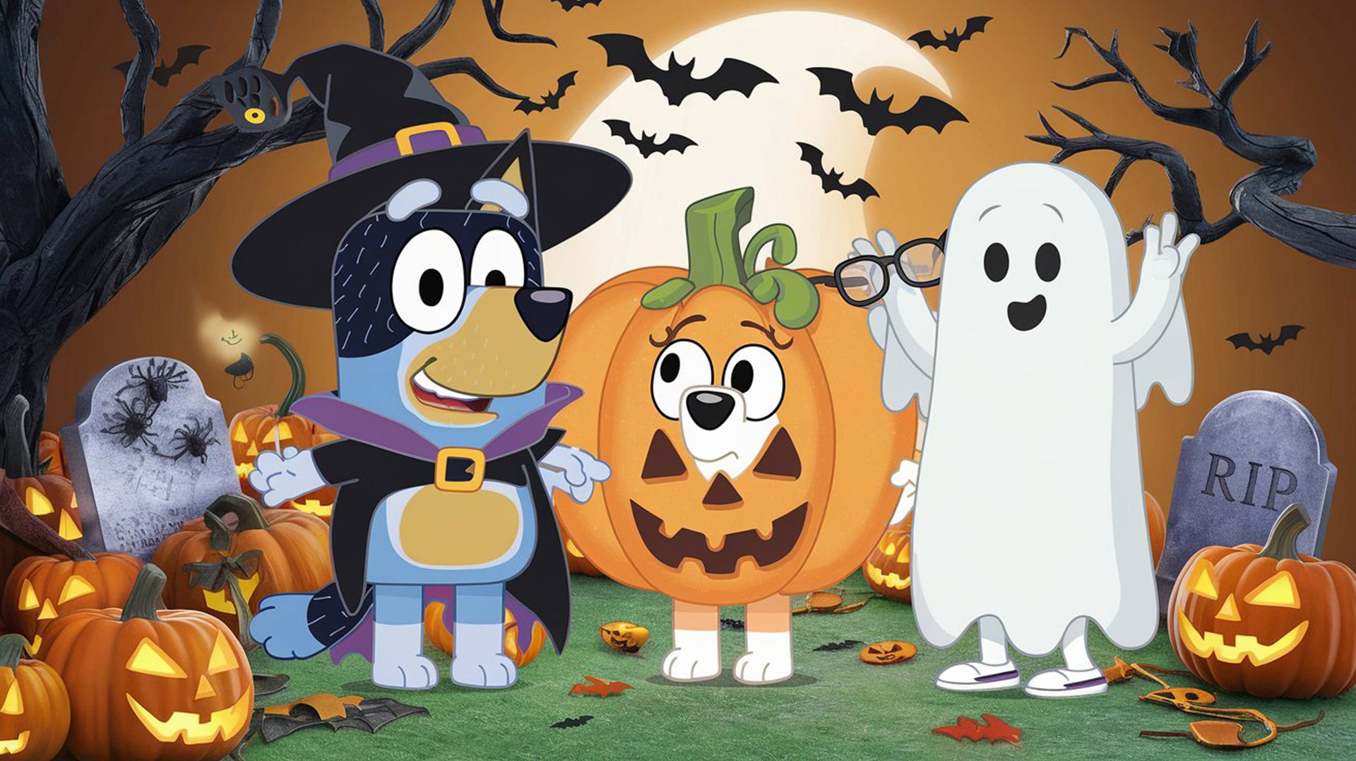 Bluey during Halloween