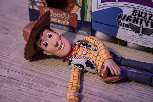 Woody lying down