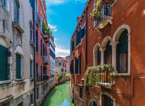 Picturesque canal in Venice, Italy