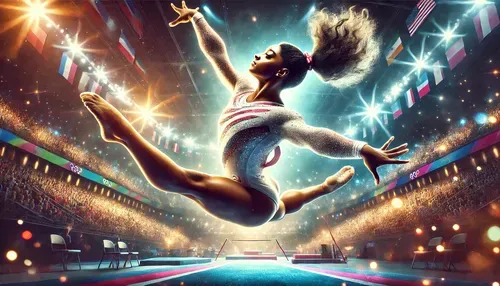 Simone Biles se apresentando