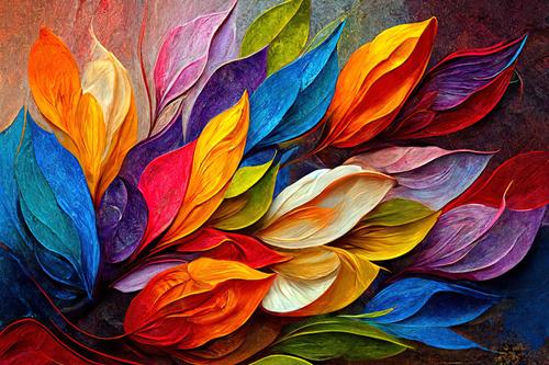 Malerei von Blütenblättern