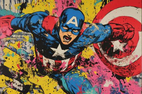 Painting of Captain America