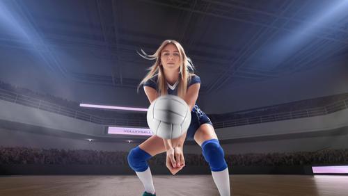 Female professional volleyball player