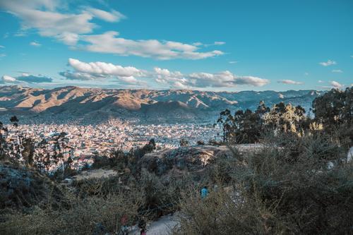 Vista de Cusco ao entardecer, Peru