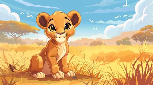 Illustration of Simba, The Lion King