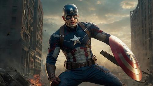 Captain America im Kampf