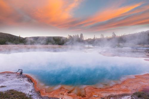 Heiße Quellen im Yellowstone-Nationalpark