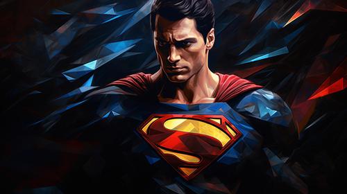 Dark illustration of Superman