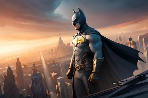 Batman protegendo a cidade