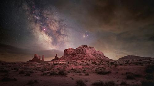 Monument Valley at night, Arizona