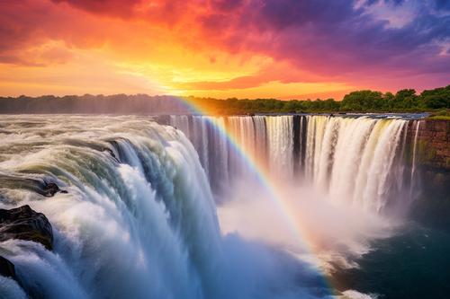 Vivid rainbow, Niagara Falls