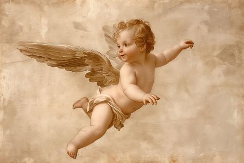 Gemälde eines Cherubs