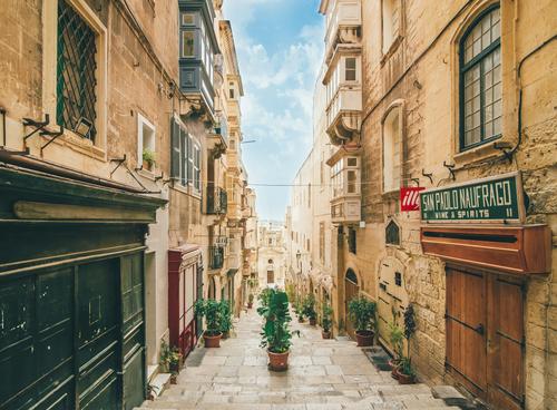 Rua em Valletta, Malta