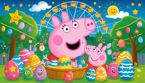 Peppa pig na festa de Páscoa