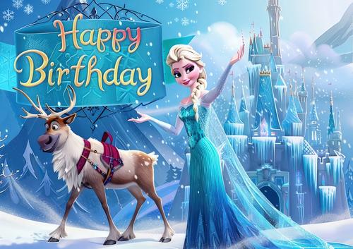 Mensaje de cumpleaños de Frozen