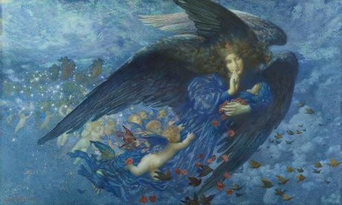 Night with her Train of Stars by Edward Hughes