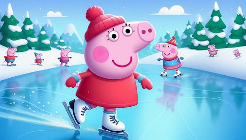 Peppa pig ice skating