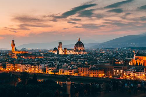 Florence at night, Tuscany