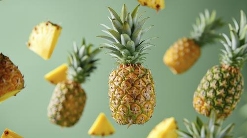 Pineapples flying