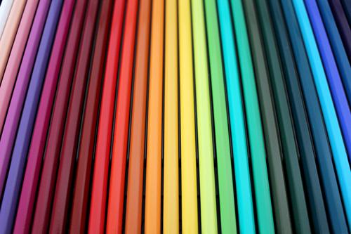 Rainbow of pencils