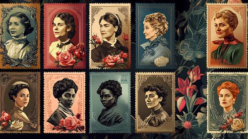 Stamps celebrating women