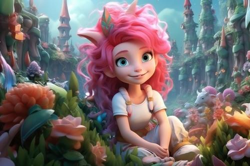 Pink-haired fairy