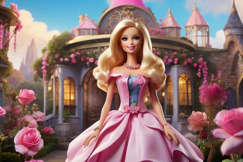 Barbie en el jardín de rosas mágico