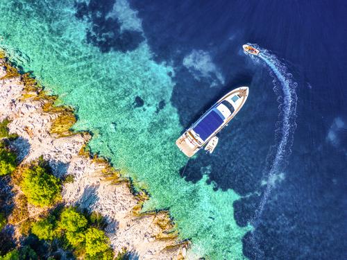 Yacht on the Mediterranean