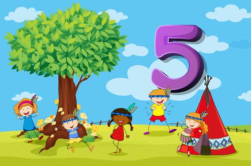 Number 5 - five kids
