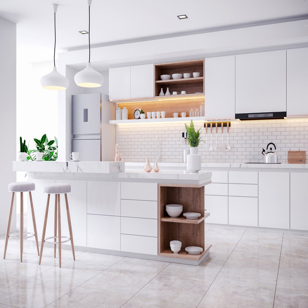 Contemporary white kitchen