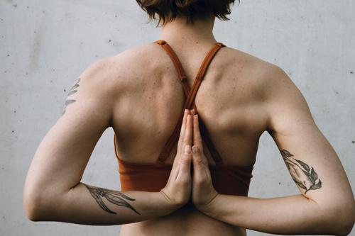 Yoga Reverse Prayer Pose