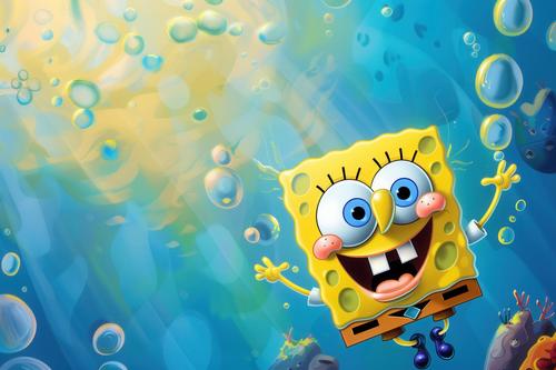 Spongebob unter Wasser