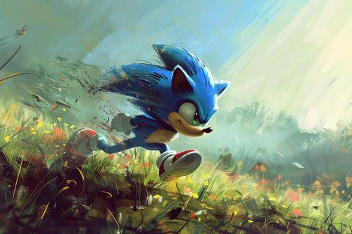 Illustration von Sonic