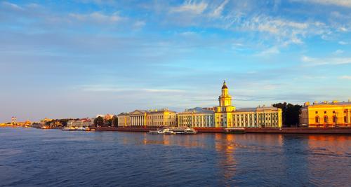 View to St. Petersburg across river Neva