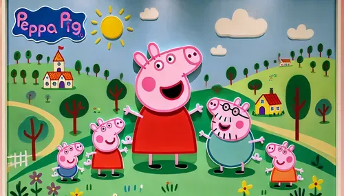 Peppa Pig and her family