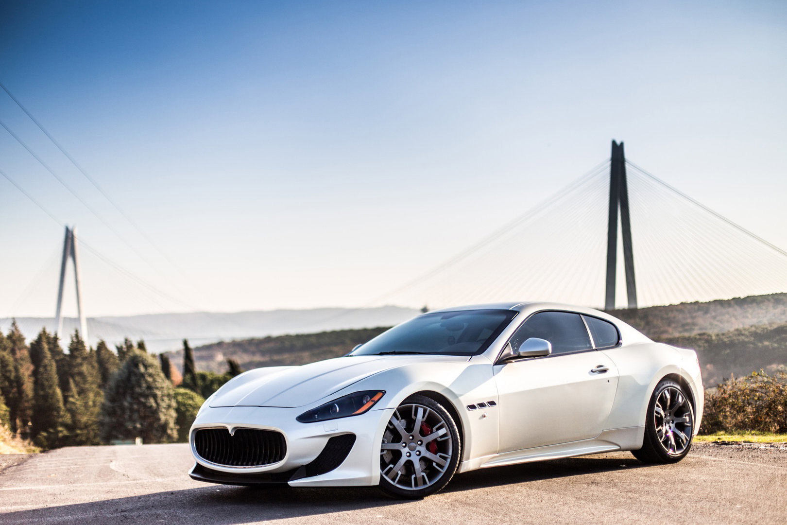 White sports car