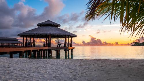 Maldivas ao pôr do sol