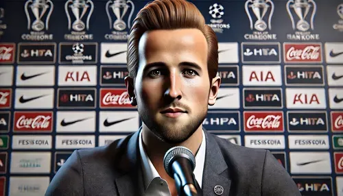 Harry Kane en una conferencia de prensa