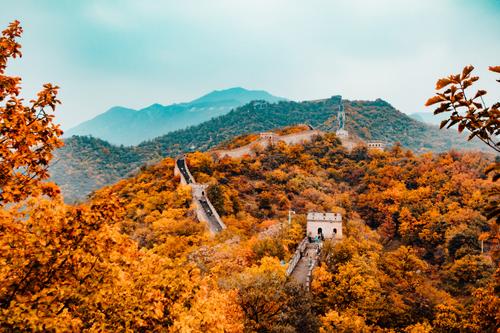 Great Wall of China in Autumn