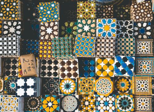 Different mosaic tiles