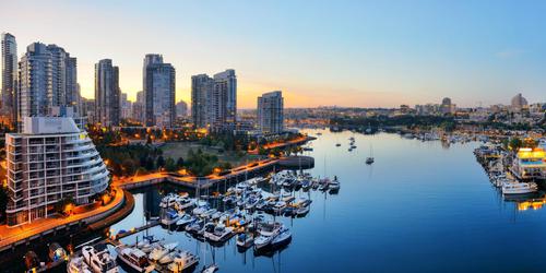 Vista del puerto de Vancouver