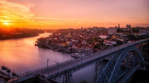 Rio Douro ao pôr do sol