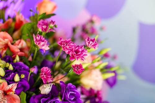 Pink and purple flower bouquet