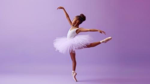 Young girl dancing ballet