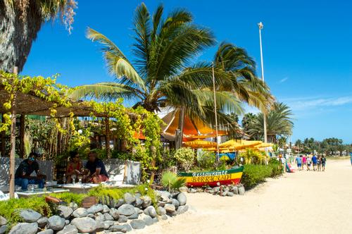 Beachfront restaurant in Cape Verde