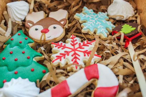 Biscoitos e artesanato de Natal