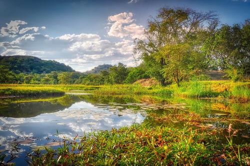 Lago en el campo, Zimbabue