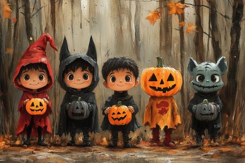 Ilustração fofa de Halloween