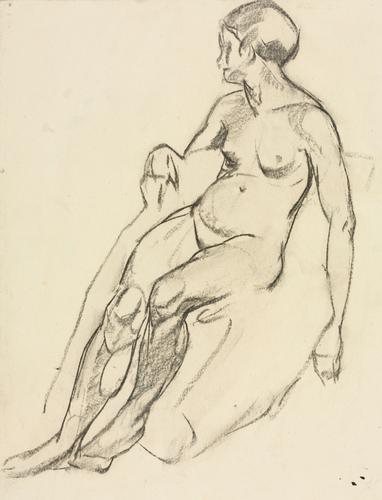 Seated Nude by Alfred J. Wands